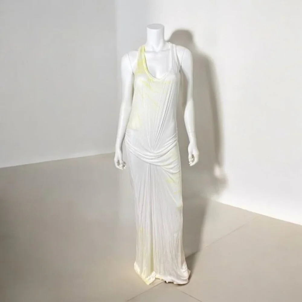 Young Fabulous & Broke Maxi Dress White Yellow, Size Large - Picture 4 of 13